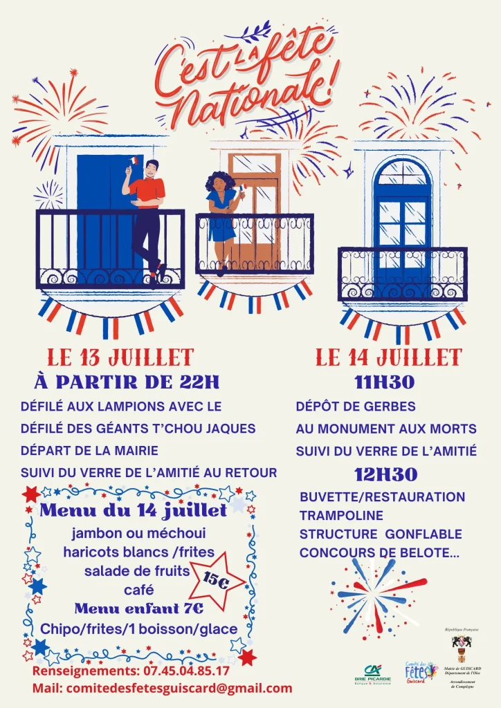 Lire la suite de l'actualité 13 et 14 juillet 2026