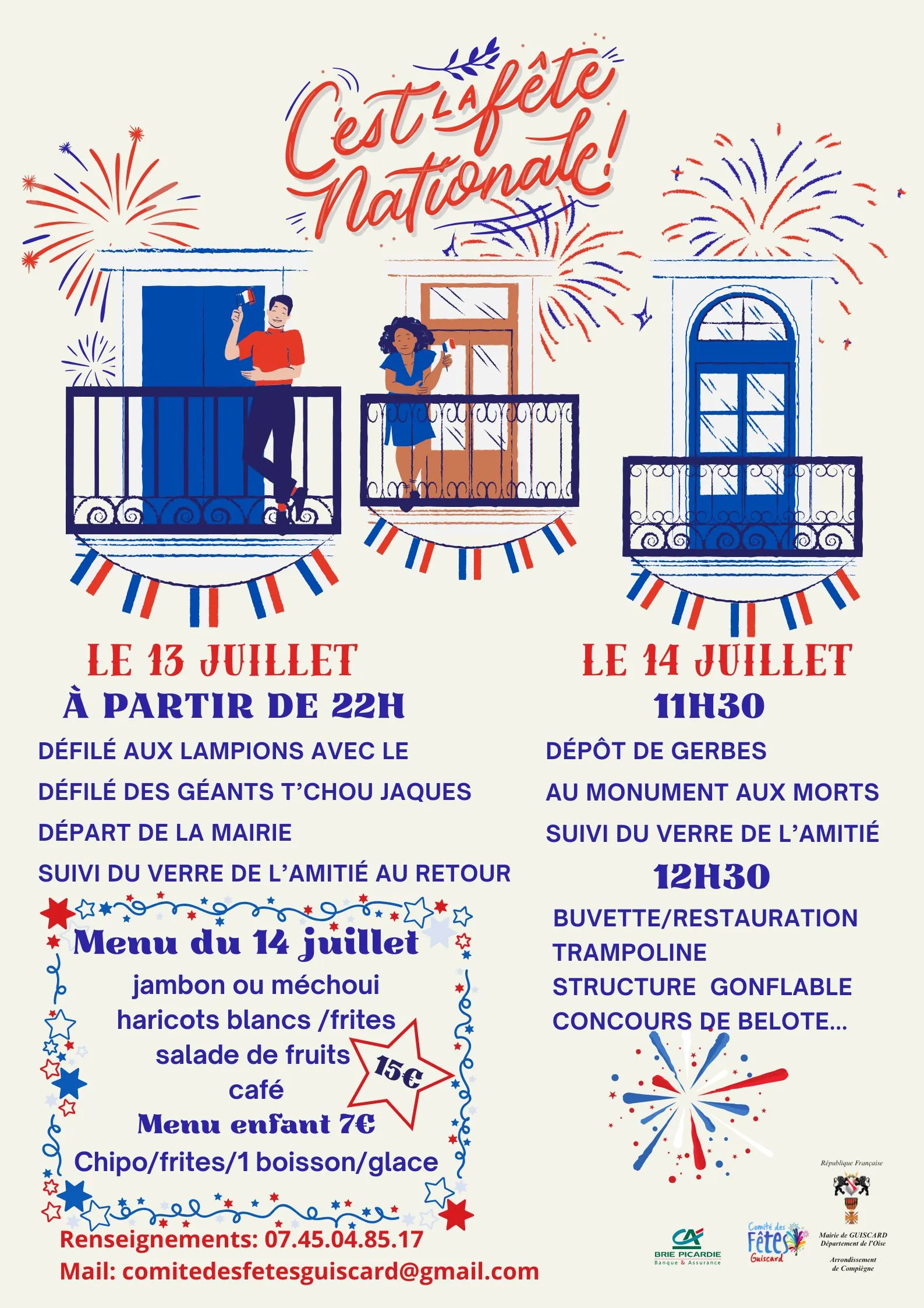 Lire la suite de l'actualité 13 et 14 juillet 2026