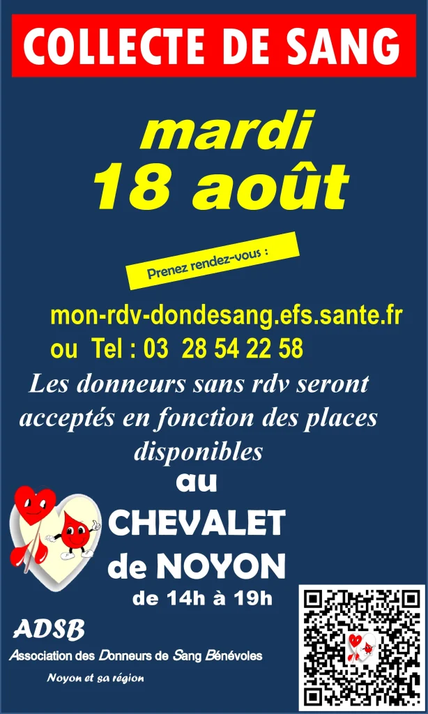 Lire la suite de l'actualité Collecte de sang