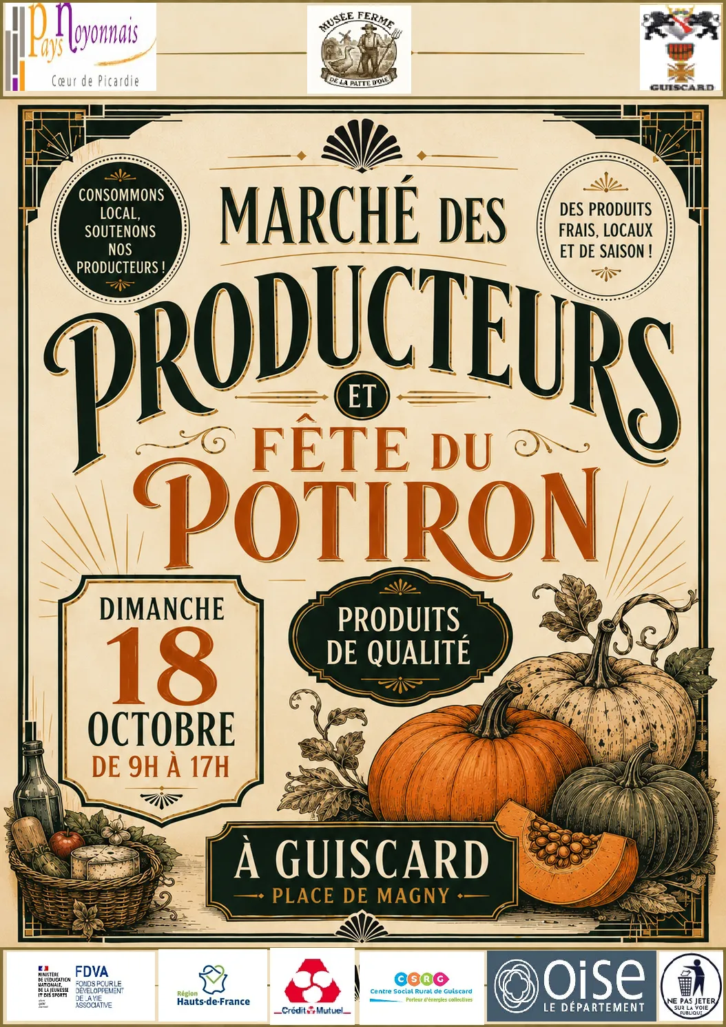 Lire la suite de l'actualité Marché des producteurs et fête du potiron
